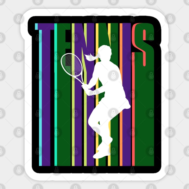US Open Tennis Player Silhouette Sticker by TopTennisMerch
